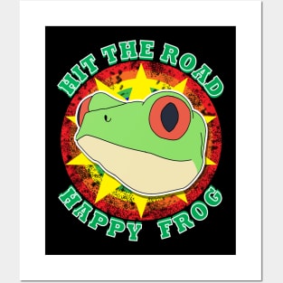 Hit The Road Happy Frog Posters and Art